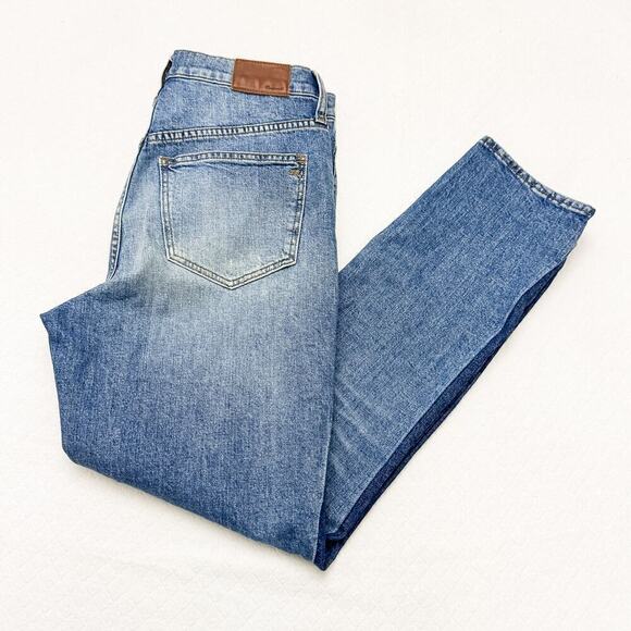 Madewell The High-Rise Slim Boyjean Ripped Knee Size 27T - Picture 9 of 9